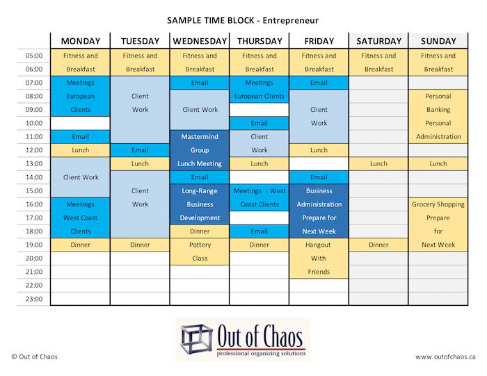 201812 Timeblock Entrepreneur