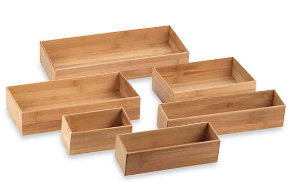 bamboo drawer organizers