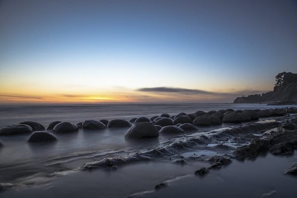 Rocky Beach At Sunset